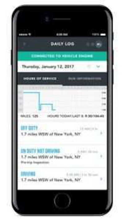 mock up of Penske's app