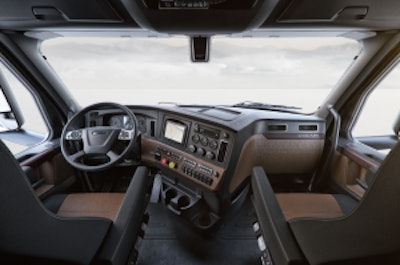 Interior of Freightliner Truck