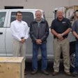 Four Star owner Jerry Kocan, ISTC diesel mechanics instructor Randy Hull, Tony Snead Four Star service manager and Judson Colburn, Four Star parts manager.