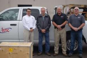 Four Star owner Jerry Kocan, ISTC diesel mechanics instructor Randy Hull, Tony Snead Four Star service manager and Judson Colburn, Four Star parts manager.