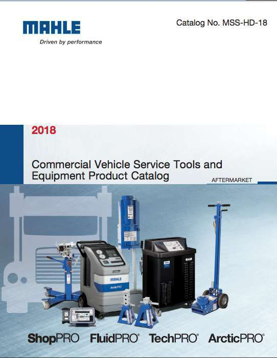 2018 Mahle Commercial Vehicle Service Tools and Equipment Product Catalog