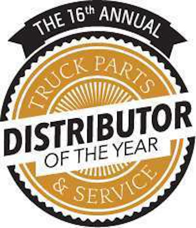 logo for the 16th annual truck parts & service distributor of the year award