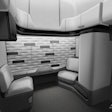 Design sketch of Freightliner Cascadia sleeper cab area.