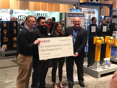 donation check for Wyakin foundation