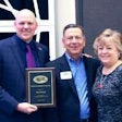 From left: Patrick Jennissen, NATM president; Ron Yarnell, PPG OEM sales manager; Pam O’Toole Trusdale, NATM former executive director.