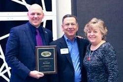 From left: Patrick Jennissen, NATM president; Ron Yarnell, PPG OEM sales manager; Pam O’Toole Trusdale, NATM former executive director.