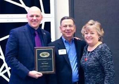 From left: Patrick Jennissen, NATM president; Ron Yarnell, PPG OEM sales manager; Pam O’Toole Trusdale, NATM former executive director.