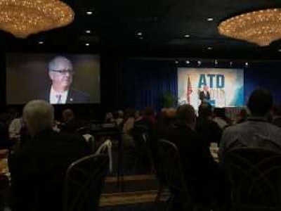 ATD Chairman Steve Parker speaks Friday during a luncheon at ATD Show 2018 in Las Vegas.