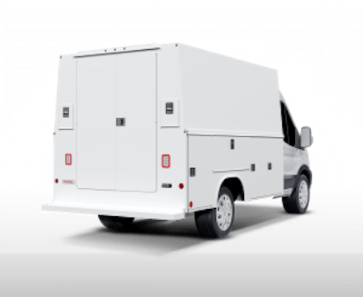 Ford Transit truck with Reading Truck Body