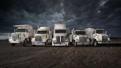 5 Western Star Trucks parked