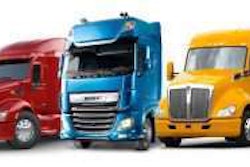 Peterbilt Model 579, DAF XF and Kenworth T680 trucks (Photo: Business Wire)