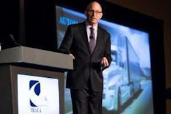 Roger Nielsen, president and CEO at Daimler Trucks North America, speaks Tuesday at the TRALA Annual Meeting in Scottsdale, Ariz. (Photo courtesy Adrian T. Baird/Baird Photography Studios)