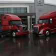 Volvo Trucks recently completed full transition of production from the legacy VNL 670 model to the new VNL 760. VNL 670s for Southeastern Freight Lines (left) were among the final legacy models produced. VNL 760 models destined for Volvo Trucks dealer S&S Volvo in Lima, Ohio (right)were the first off the assembly line following completion of the transition.
