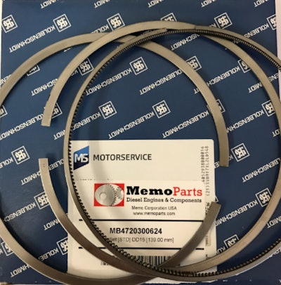 DD15 late-model piston rings - Memo Parts