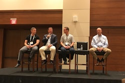 Ken Bumgardner, Dominic Grote, Claude-Andre Pouliot and Steve Stich participate in Monday’s GenNext panel discussion at the VIPAR Heavy Duty Annual Business Conference.