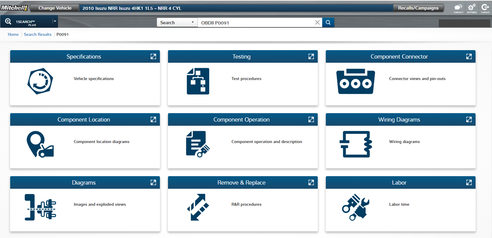 Mitchell1_1SearchPlus_TruckSeries_2010 Isuzu NRR