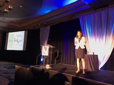 Sarah House, senior economist, Wells Fargo Securities, speaks Tuesday at the 2019 TRALA Annual Meeting in Orlando, Fla.