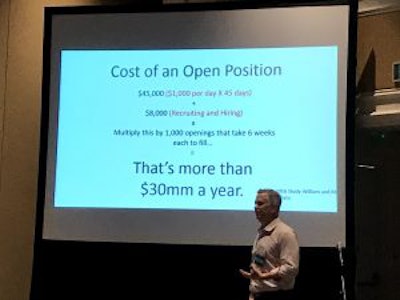 Tim Spurlock speaking Tuesday at the TRALA Annual Meeting in Orlando, Fla.