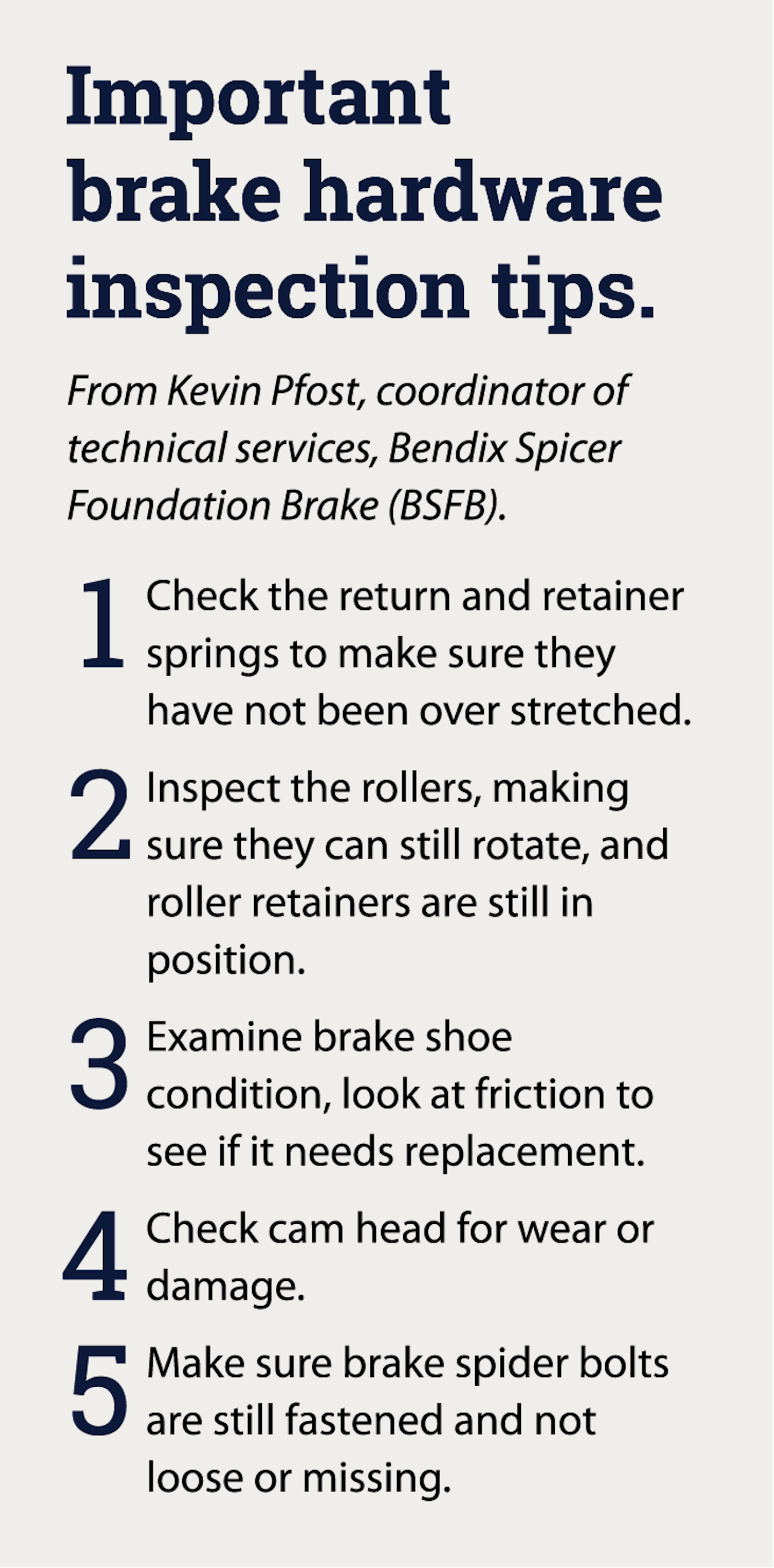 How to avoid violations with regular brake maintenance Trucks, Parts