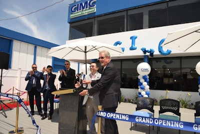 CIMC Intermodal Equipment CEO Frank Sonzala during a ribbon cutting on June 11