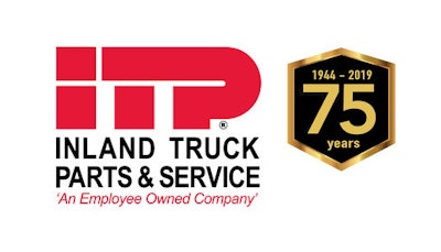 Inland Truck Parts 75 year anniversary logo