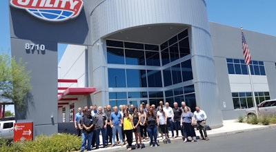 Fusion clients in front of Utility Trailer Sales of Arizona