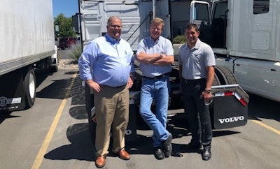 Dave Lundy (left), general manager at TEC Equipment, and Andrew MacKay (right), executive director of the Nevada Franchised Auto Dealers Association, meet with U.S. Rep. Mark Amodei.