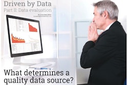 man looking at a computer monitor displaying graphs with text overlay that says driven by data part II: data evaluation. what determines a quality data source?