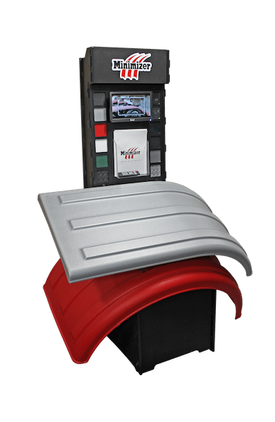 Minimizer fender point-of-purchase displays