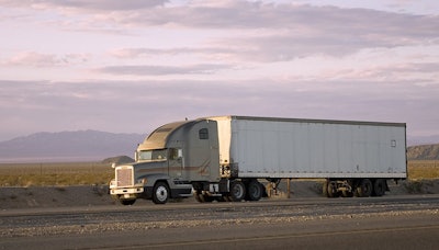 Stock Image Of Truck On The Road