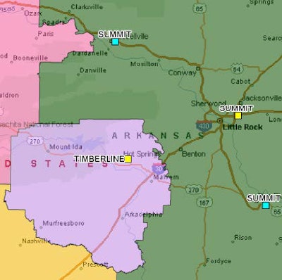 Summit and Timberline map