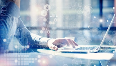 Stock Image Of Person Using Laptop Computer