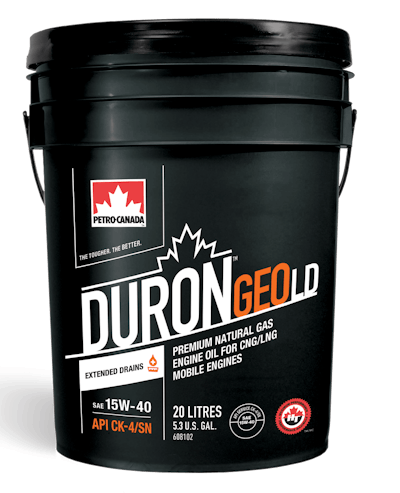 To meet the needs of mixed fleets, Petro-Canada Lubricants reformulated and relaunched Duron GEO LD, a heavy-duty engine oil offering protection for compressed natural gas, liquified natural gas and diesel and gasoline powered engines.