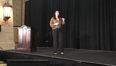 Lindsay Duran presents Tuesday at Heavy Duty Aftermarket Week (HDAW) in Grapevine, Texas.