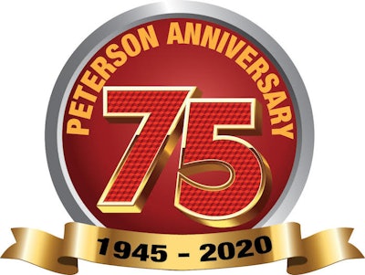 Peterson Manufacturing 75-year anniversary logo