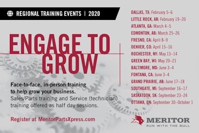 Meritor regional training events 2020