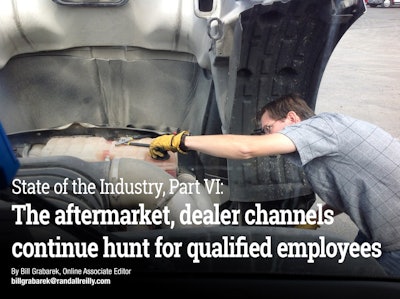 Lead art for SOI Feature 6 image showing tech workin on truck