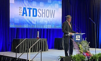 New ATD Chair Steve Bassett speaks Sunday at the 2020 ATD Show in Las Vegas.