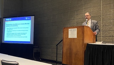 TMC Task Force Chairman Stephen Fox with Stoneridge presenting during Monday’s meeting in Atlanta.