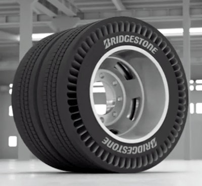 Bridgestone Americas' Advanced Air Free Commercial Truck Tire Concept For The Heavy Duty Trucking Market