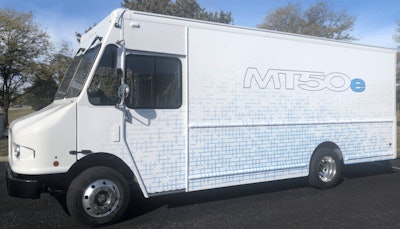 A completed walk-in van on the MT50e chassis