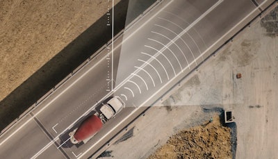 Mack Granite Truck Showing Bendix Wingman Fusion Capabilities