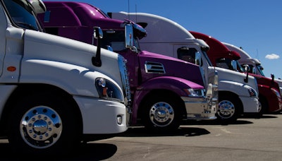 Stock image of truck dealership