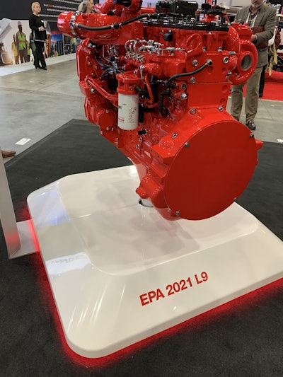 The next generation Cummins L9 engine features a lower peak torque speed, which decreases friction.