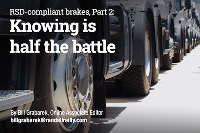 tires on a line of trucks RSD compliant brakes