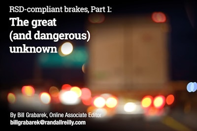 truck braking at night with RDS compliant brakes