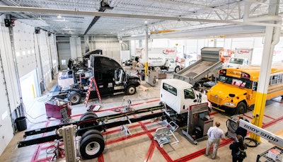 A look inside the West Michigan International/K&R Truck Sales body shop.