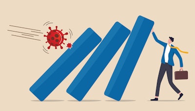 Art Image Depicting Coronavirus Impact On Business