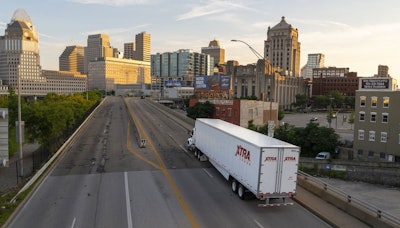 XTRA Lease trailer on the road