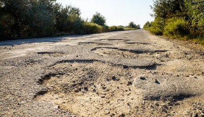 damaged highway infrastructure